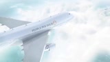 Add your logo or text on a flying boeing plane